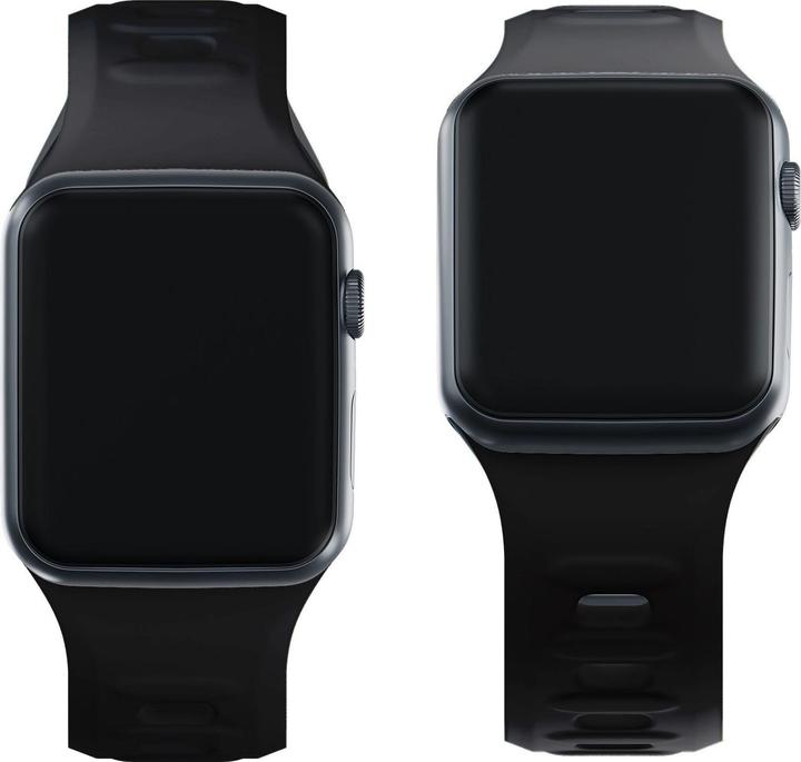 Produktbild 3MK Silicone Watch Strap czarny/black dla Apple Watch 42/44/45/49mm (Silikon, Edelstahl)