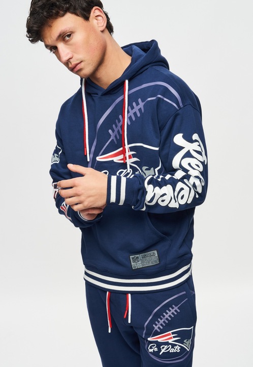 Produktbild Recovered Re:covered Fleece Hoody - PATCHES New England Patriots - M (M)