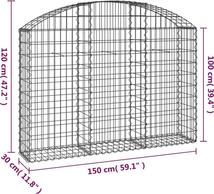 Produktbild vidaXL Gabionenkorb