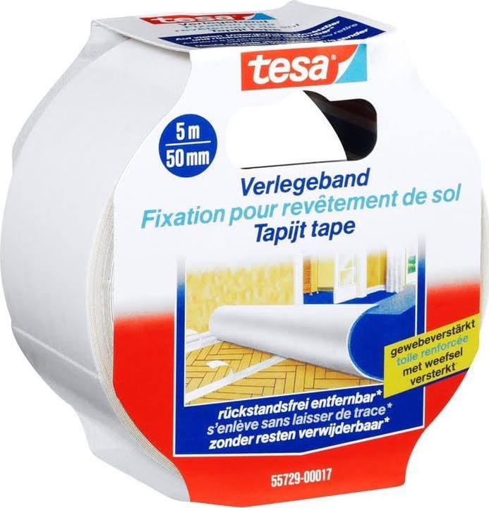 Produktbild tesa Verlegeband REMOVABLE, doppelseitiges Klebeband, rückstandsfrei entfernbar (50 mm)