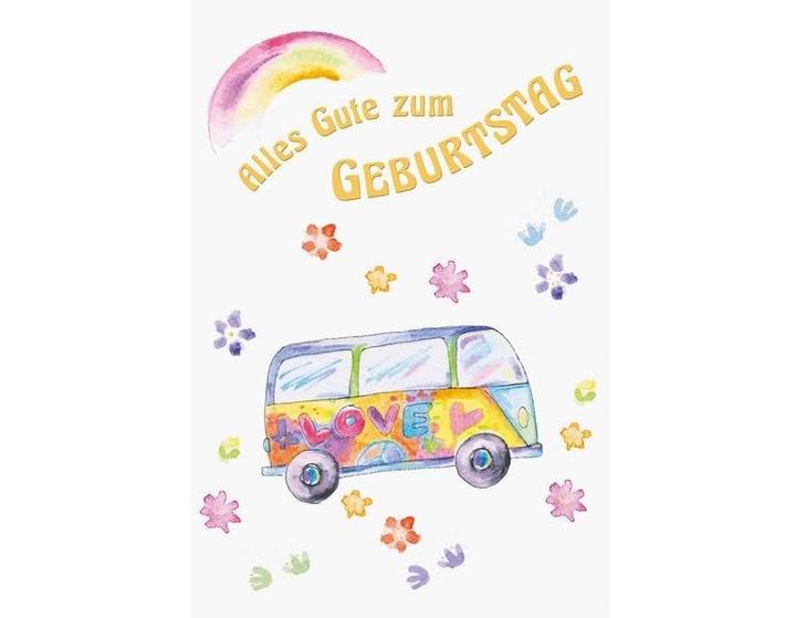 Immagine prodotto ABC Biglietto di compleanno bus hippie B6 (1 pz.)