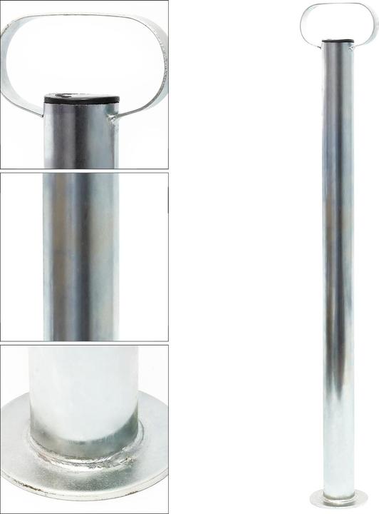 Wiltec Trailer Prop Stand Ø 48 mm Made of Galvanised Steel with Sturdy Handle