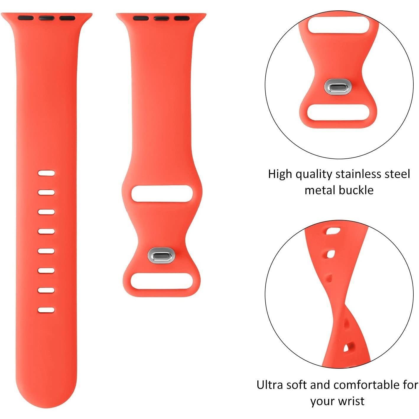 Thumbnail - Strap-it Armband (Silikon, Apple Watch), Uhrenarmband, Orange