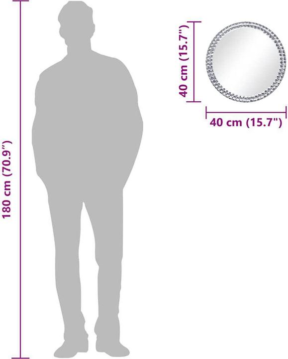 Actual product image vidaXL Wandspiegel (40 cm)