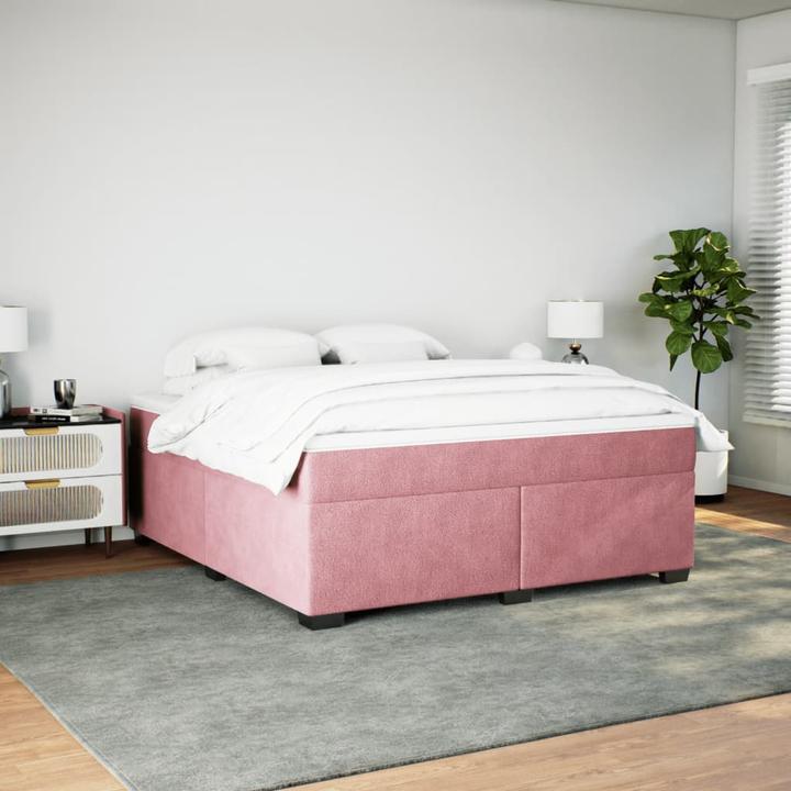 Actual product image vidaXL Bo x spring bed with mattress 120 x 190 cm velvet (120 x 190 cm)