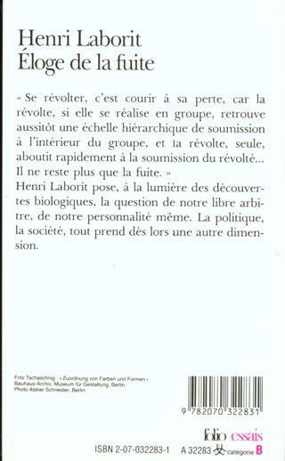 Produktbild Éloge de la fuite (Französisch, Laborit Henri, 1985)