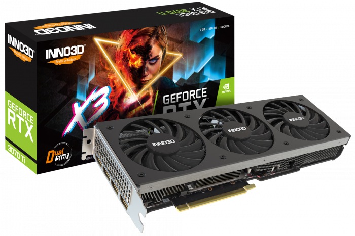 Produktbild Inno3D RTX3070 TI X3 GDDR6X HDMI 3xDP (8 GB)