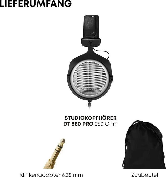 Produktbild Beyerdynamic Dt 880 Pro (Keine Geräuschunterdrückung, Kabelgebunden)