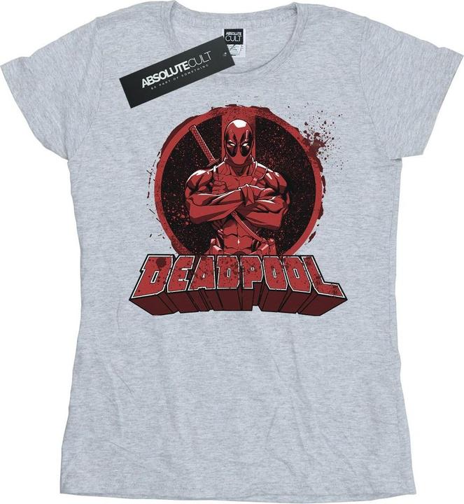 Actual product image Deadpool Womens/Ladies Arms Crossed Logo Cotton T-Shirt (S)