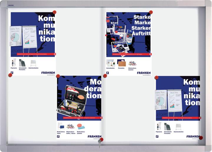 Actual product image Franken Display case PRO silver 8x DIN A4