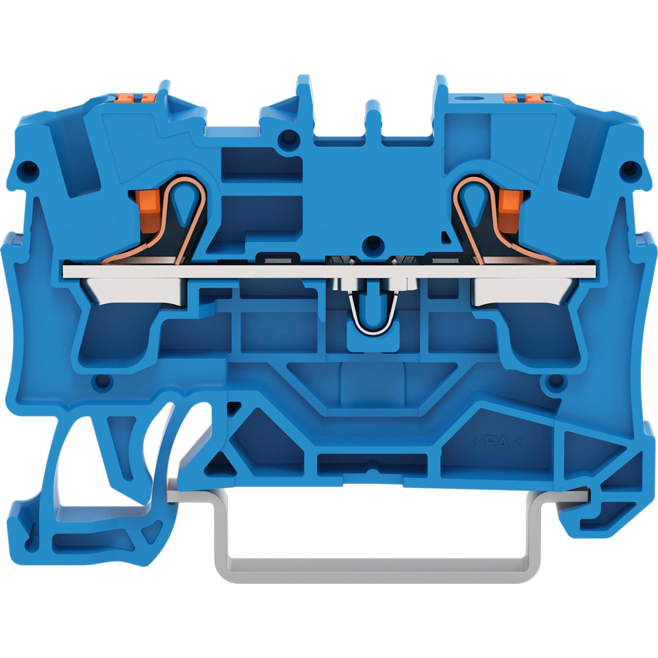 Wago Durchgangsklemme 6.20 mm Push-, Elektronikzubehör + Gehäuse, Blau