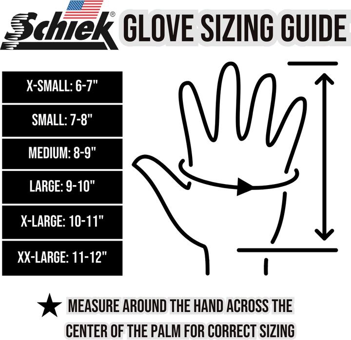 Actual product image Schiek Gewichtheber Vollfinger-Schutzhandschuhe Modell 425F mit Handgelenkbandagen (XS, S, M, L, XL, XXL)