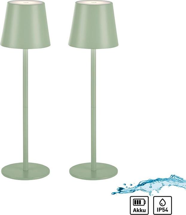 Produktbild Just Light LED Tischleuchte Akku 2er Set Up & Down Lichtaustritt, USB, Dimmbar Touchdimmer (320 lm)