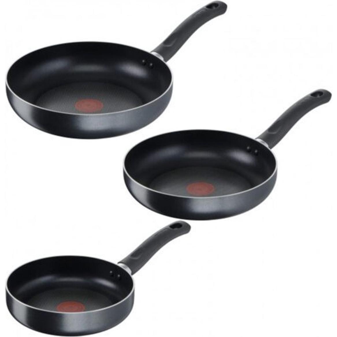 Tefal Pan EASY COOK 3UDS, Padella + Pentola, Nero