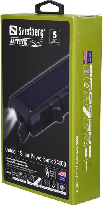 Productafbeelding Sandberg Zonnebank voor buiten (24000 mAh, 2 W, 88.80 Wh)