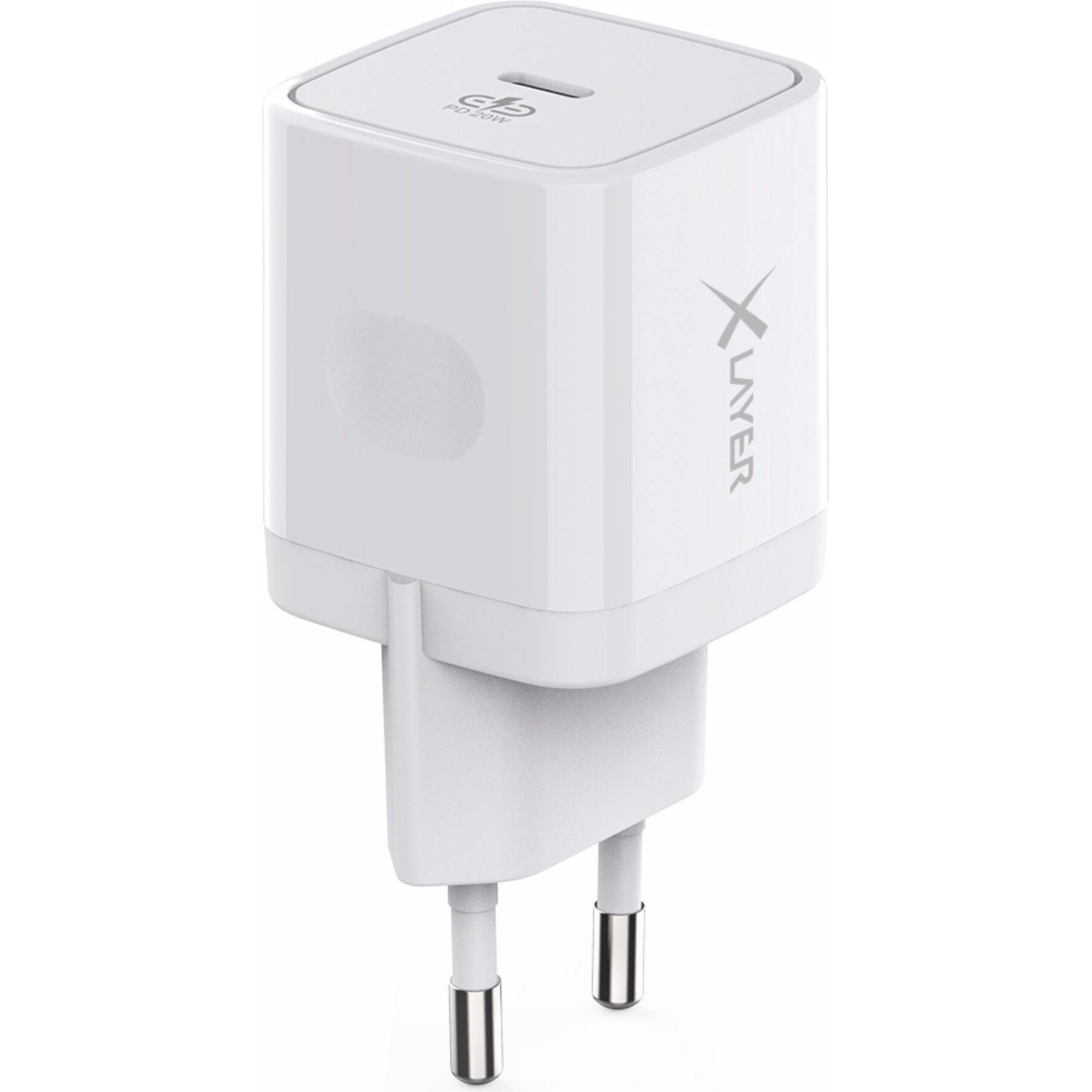 Xlayer Caricabatterie singolo PD 20W bianco Type-C (USB-C) (20 W), Caricatore USB, Bianco