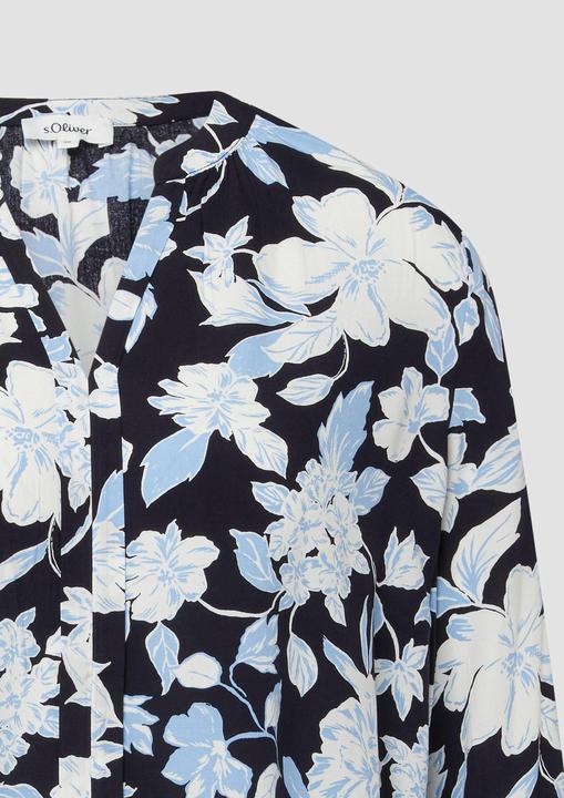 Immagine prodotto s.Oliver Bluse Fliessende Viskose-Bluse mit Raffung und Allover-Muster (48)