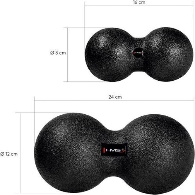 Produktbild HMS Massageball BLM02 doppelt - 12 x 24 cm