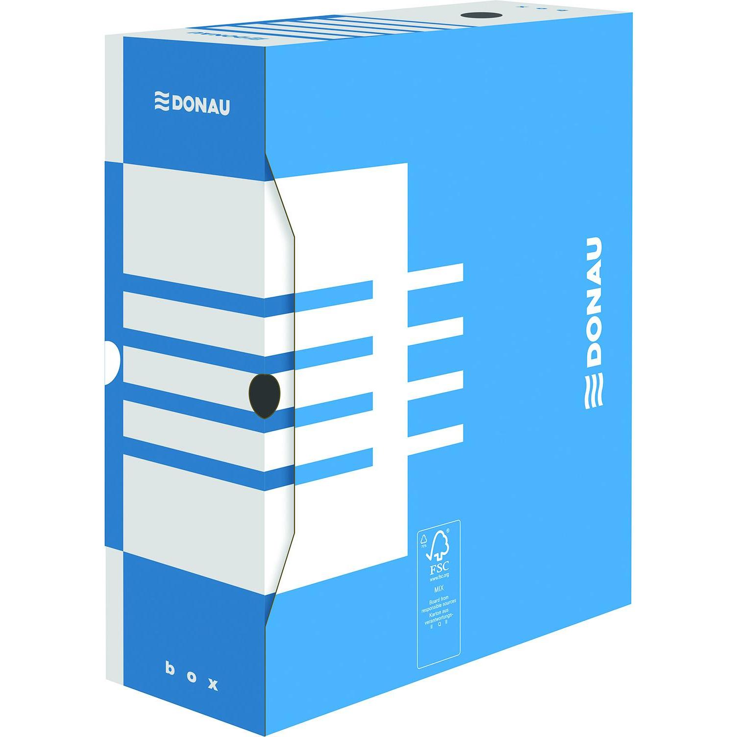 Donau, Archiviazione di documenti, Scatola d'archivio, cartone, a4/120mm, blu (A4)