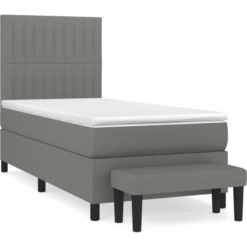 VidaXL, Bett, Bo x springbett mit Matratze 120 x 190 cm Stoff (120 x 190 cm)