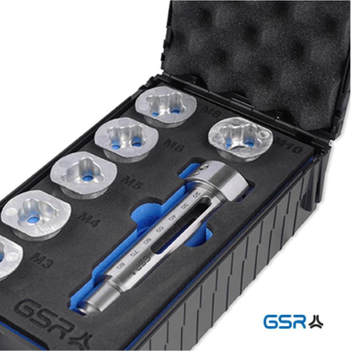 GSR 7 piece set die holder(25 x 9) with quick change holder and die guides M3-M