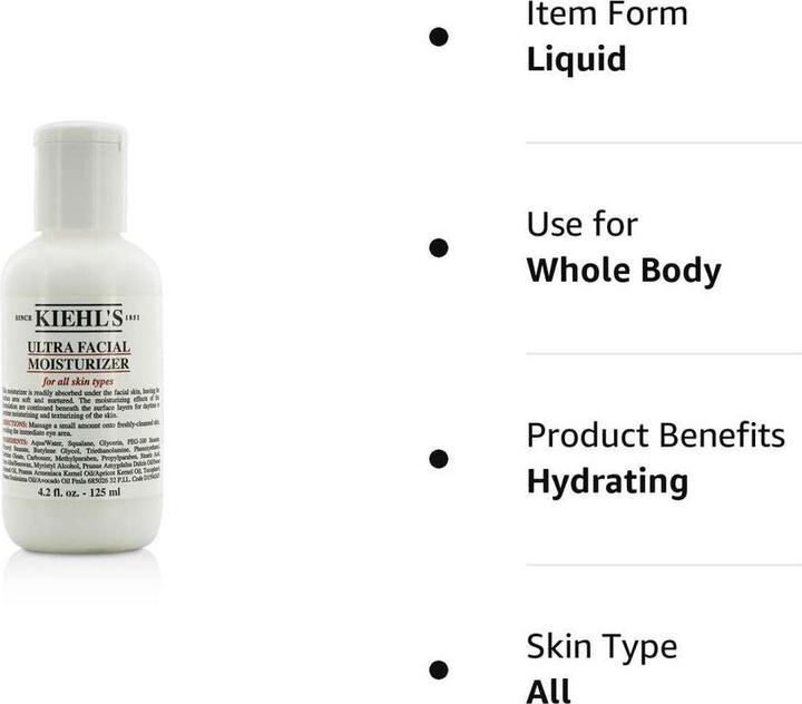 Image du produit Kiehl's Crème hydratante pour le visage Ultra Facial (125 ml, Crème 24h)