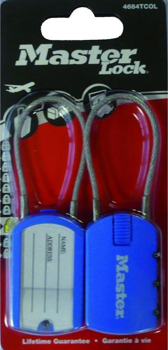 Master Lock Kabelslot 4684 EURTCOL met combinatie, gekleurd SB