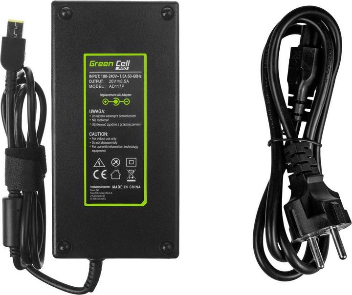 Produktbild GreenCell PRO Laptop Charger for Lenovo ThinkPad P50 - P71 - 20V - 8.5A - 170W (170 W)