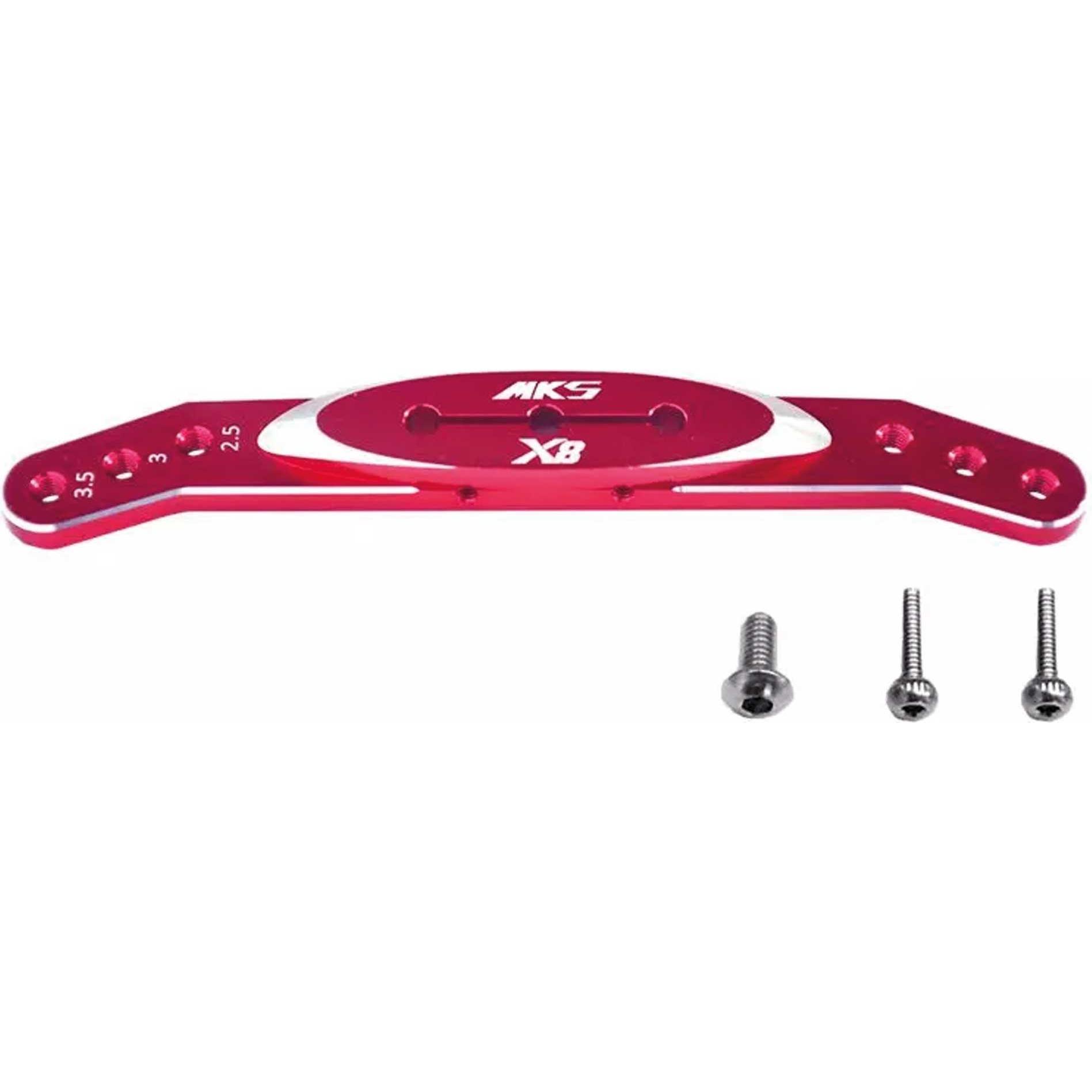 Mks Set di squadrette per servo in metallo a doppia faccia angolate M3 - L 2.5/3/3.5 in - HBL8X0, HBL380