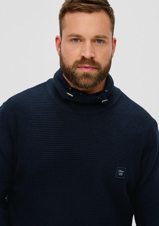 Produktbild s.Oliver Strickpullover Strickpullover mit Jersey-Ärmeln (3XL)