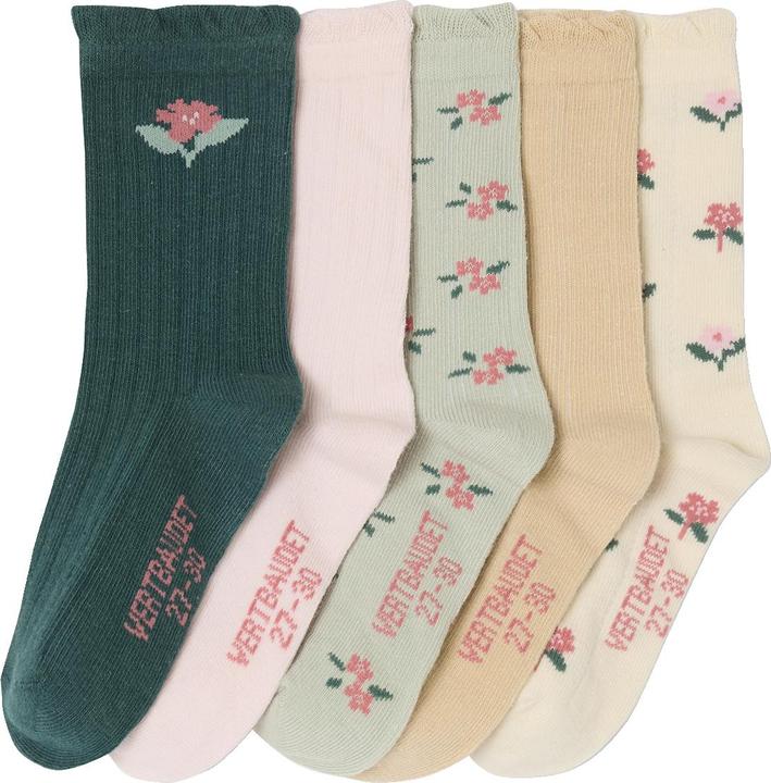 Produktbild Vertbaudet 5er-Pack Mädchen Socken mit Blumen (5er Pack, 35, 38)