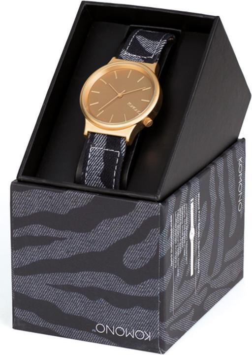 Produktbild Komono The Wizard Print Series Denim Zebra (Analoguhr, 36 mm)