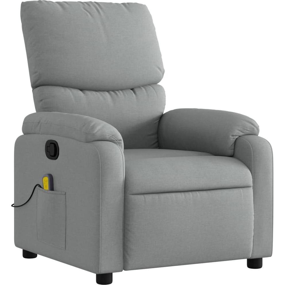 VidaXL, Massageliege + Massagesessel, Massagesessel Hellgrau Stoff,Farbe: Hellgrau,Material: Stoff