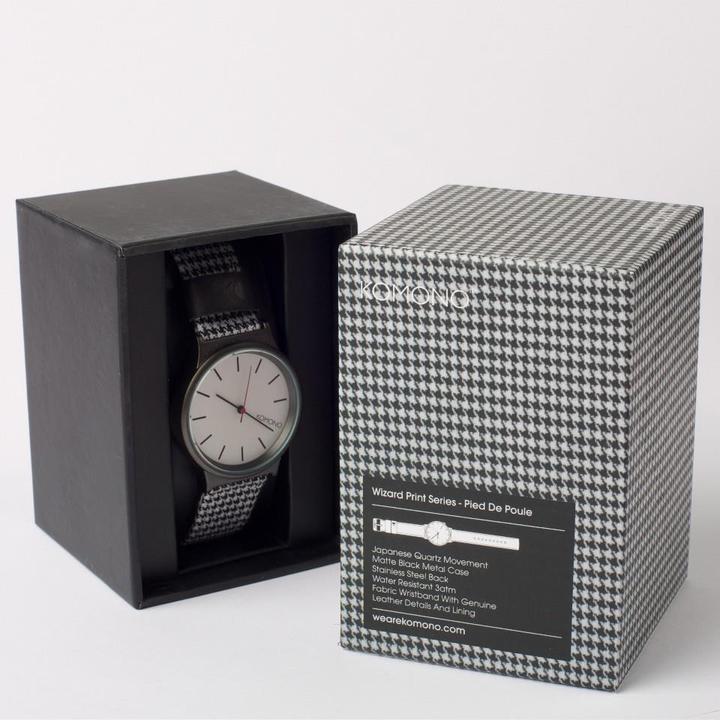 Actual product image Komono The Wizard Print Series Pied De Poule (Analogue wristwatch, 36 mm)