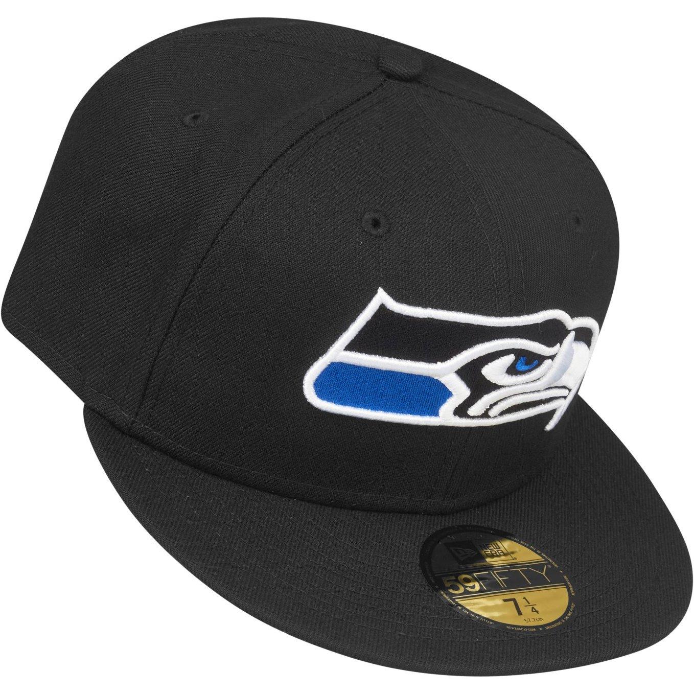 Thumbnail - New Era, Herren, Cap, 59Fifty Fitted Cap - NFL Seattle Seahawks - 7 1/4, Schwarz, (7 1/4)