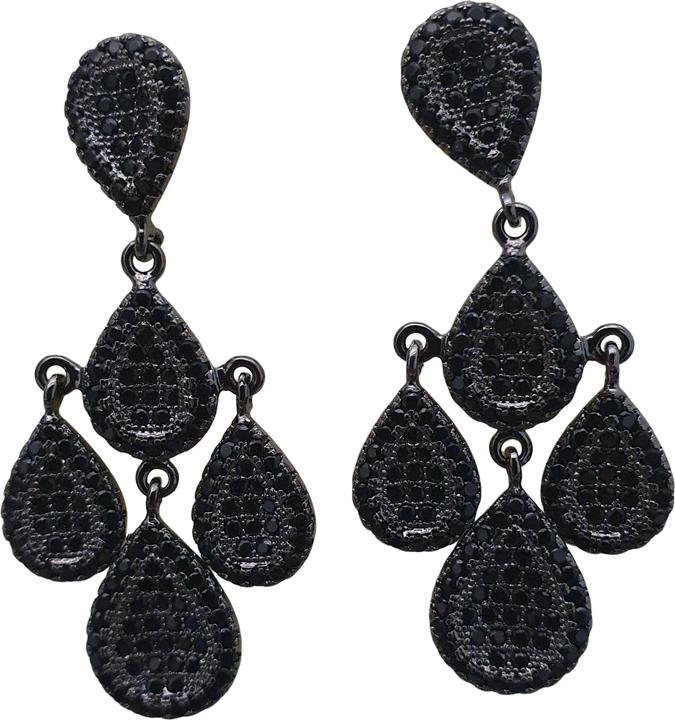 L'Officiel Orecchino brunito con zirconi