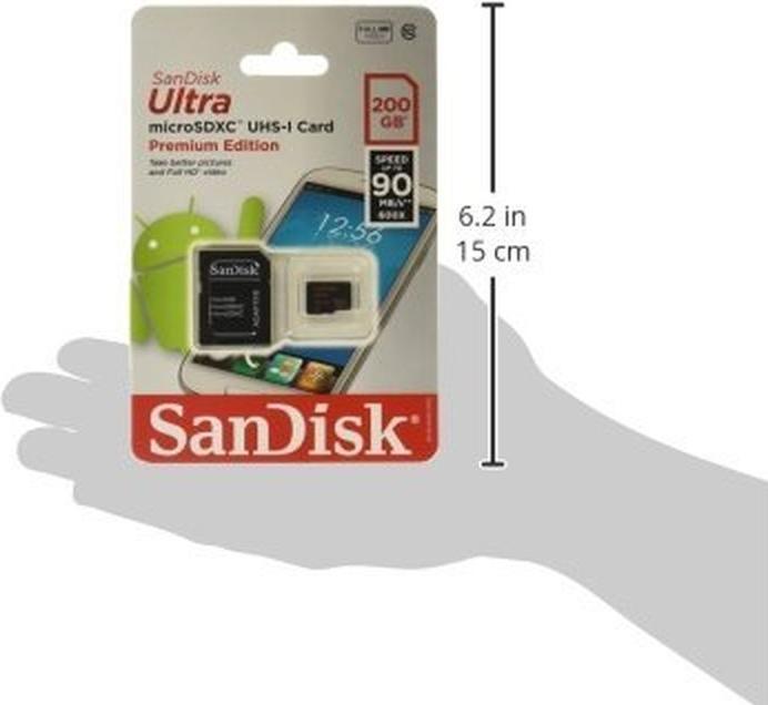 Image du produit SANDISK microSDXC Ultra Premium UHS-I avec adaptateur (200 Go, microSDXC, U1, UHS-I)