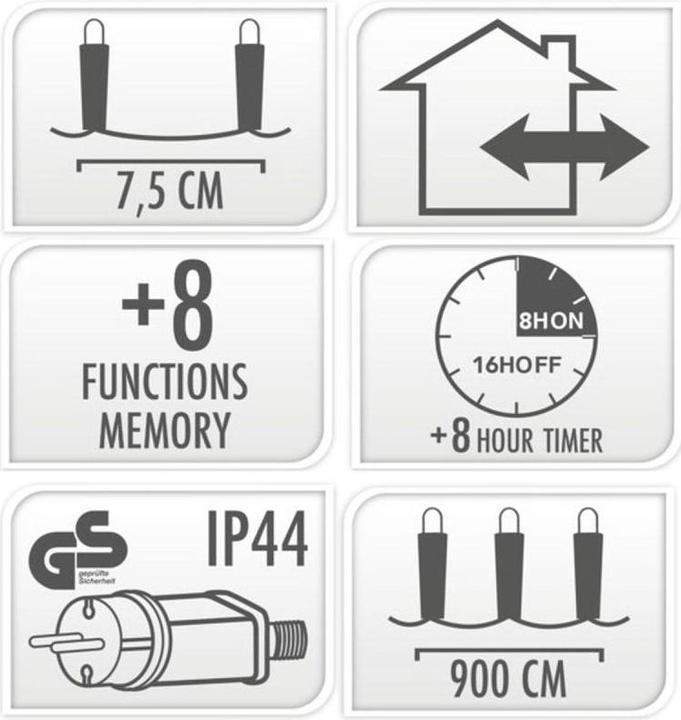 Productafbeelding Christmas Gifts Kerstboomverlichting, 120 Led timer, koud wit (12 m)