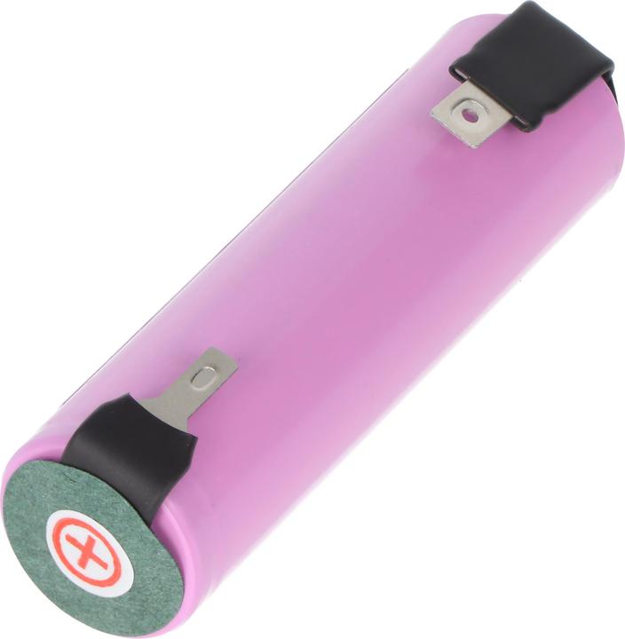 AccuCell Akku 18650 mit Lötfahnen für Garten Werkzeuge Li-ion, 3,7V, 2600mAh (3.7 V)