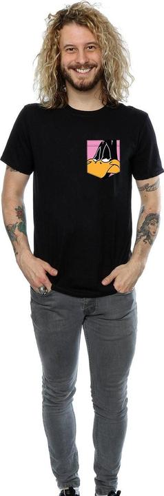 Produktbild Looney Tunes Daffy Duck Face Faux Pocket TShirt (XXL)