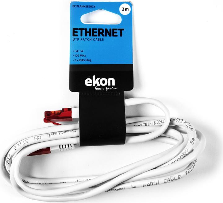 Produktbild Ekon Cat 5e network cable (U/UTP, CAT5e, 2 m)