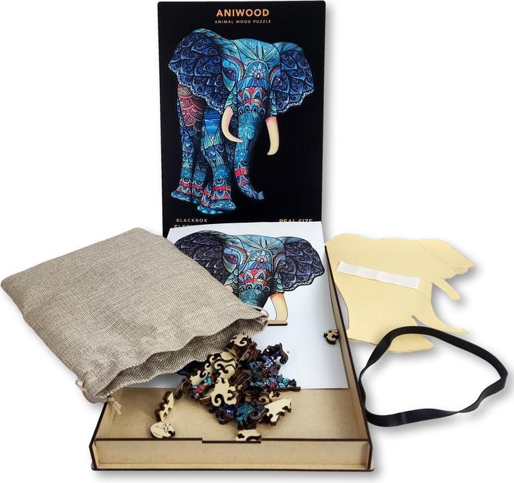Image du produit Aniwood Puzzle motif éléphant (M) (150 pièces)