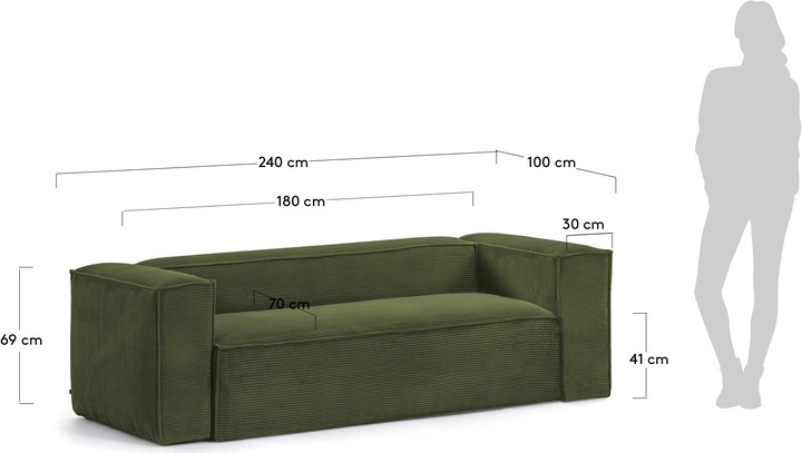 Actual product image Kave Home Blok (3-seater)