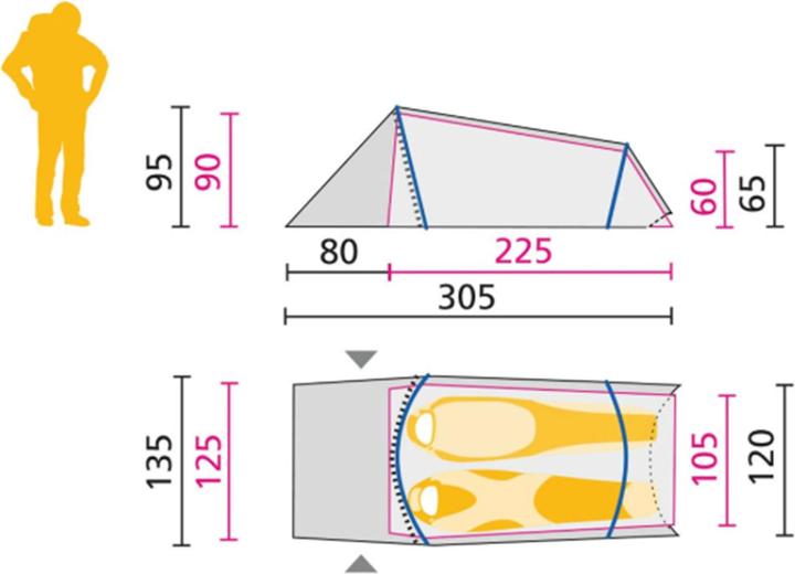 Actual product image Jack Wolfskin Gossamer II (Tunnel tent, 2.28 kg, 2 persons)