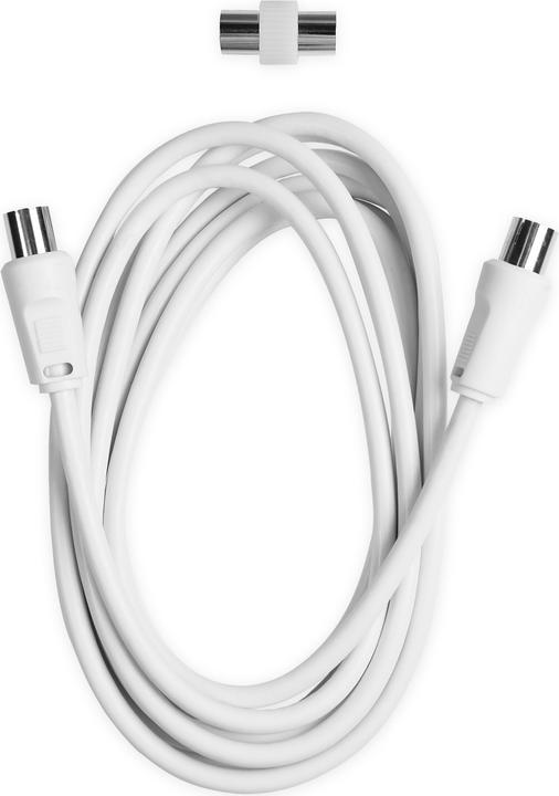 Actual product image Ekon Male / female antenna cable + adapter 75dB (Antenna cable)