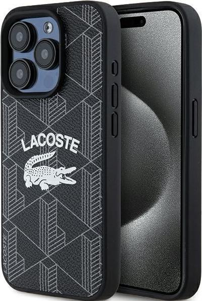 Lacoste LCHMP15LPIGK iPhone 15 Pro 6.1" czarny/black hardcase Monogram Vintage Logo MagSafe (Apple iPhone 15 Pro)