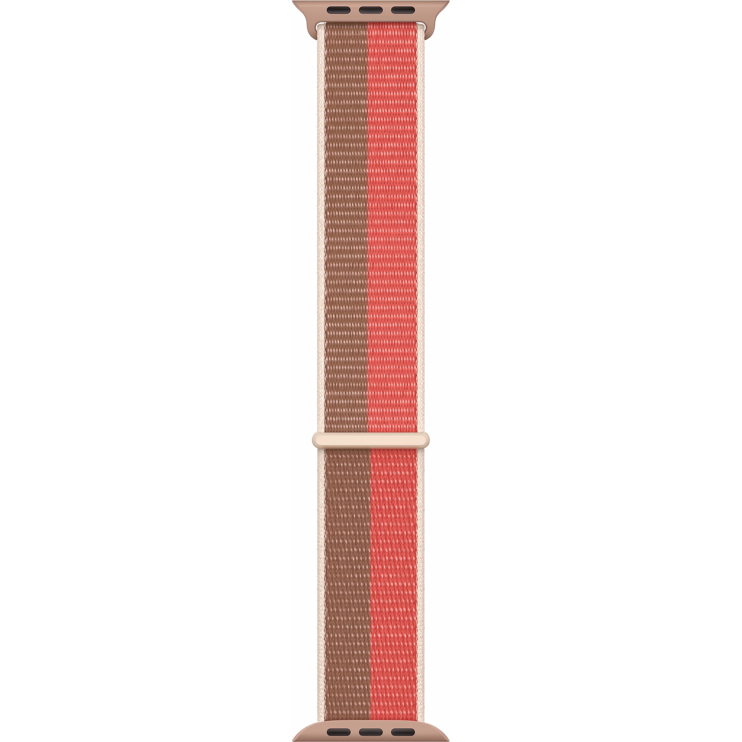 Apple Sport Loop (45 mm, Nylon), Uhrenarmband, Rosa, Braun