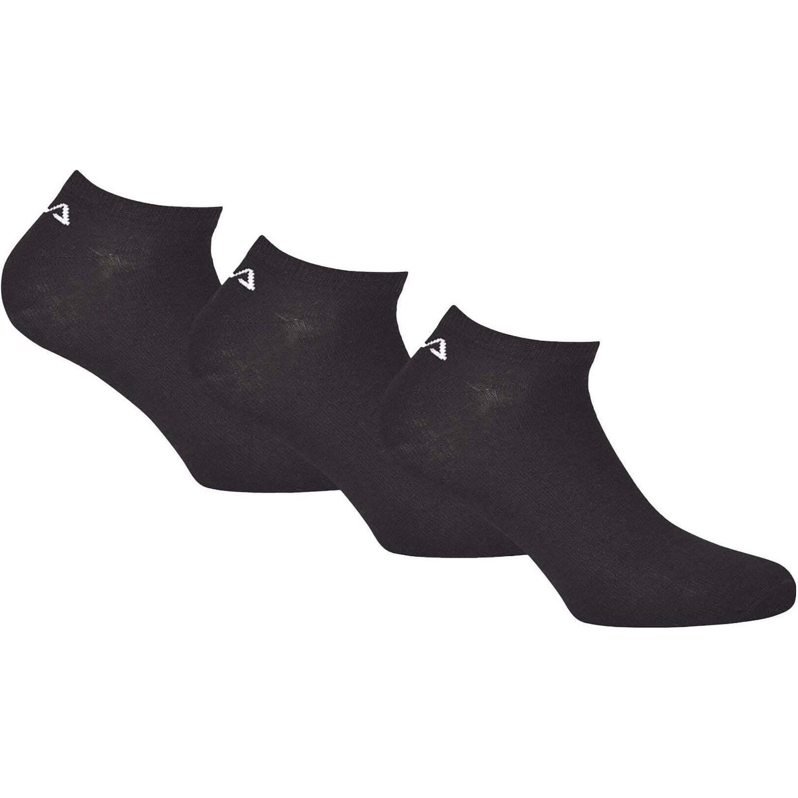 FILA, Damen, Socken, Sneakersocken, Schwarz, (3er Pack, 35 - 38)