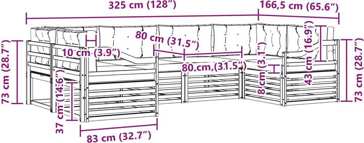 Produktbild vidaXL Outdoor-Sofa