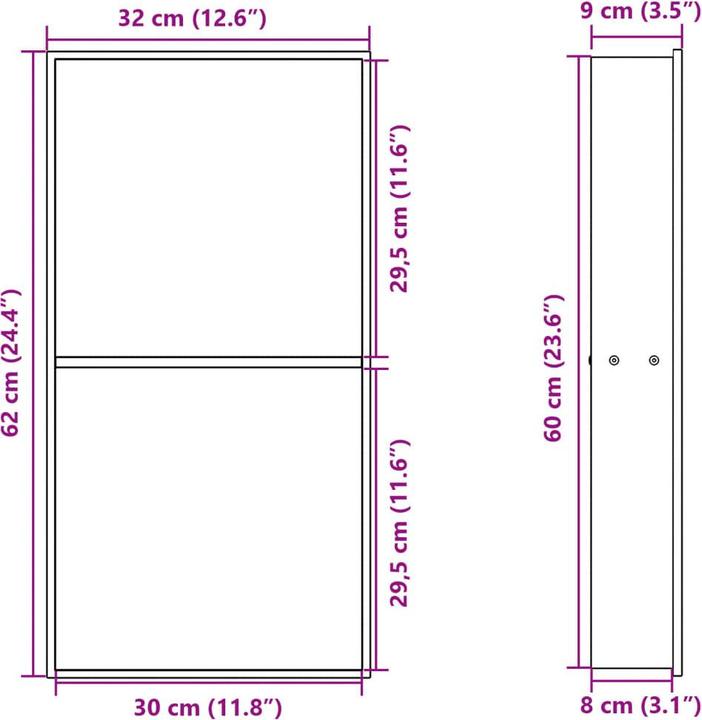 Image du produit vidaXL Duschnische (90 mm)
